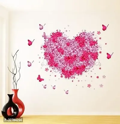 Decorative Vinyl Love Heart And Butterfly Wall Stickers-thumb0