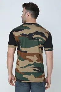 Men's Round Neck Military Camouflage T-shirt-thumb3