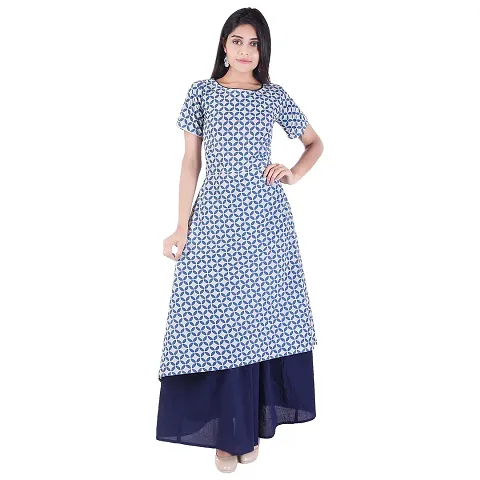 Stylish Kurta With Skirt Set