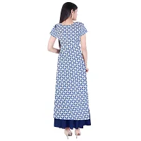 Stylish Cotton Blue Printed Kurta With Skirt Set-thumb3