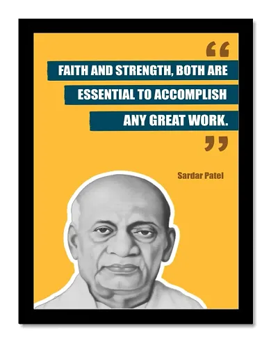 Fancy Art Design- Sardar Patel Photo Frames For Wall - Motivational Quotes Frames - Poster With Frame - Sardar Patel Poster For Wall ndash; Quotes Wall Frames -