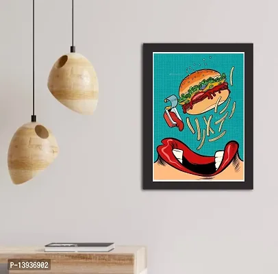 Fancy Art Design Pop Art Burger Wall Poster For Office Home And Walls,Posters For Room Wall Posters-thumb2