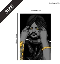 Fancy Sidhu Moosewala Poster For Room  Office 18X12 Inch, Sidhu Moosewala Poster For Home Decor, D-thumb1