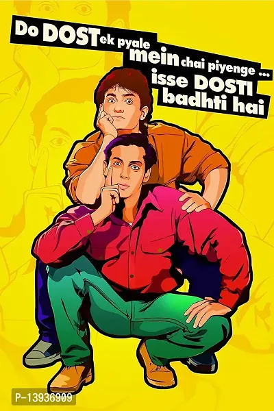 Fancy Art Design Andaz Apna Apna Poster For Office And Room Walls,Bollywood Posters For Room Wall Posters