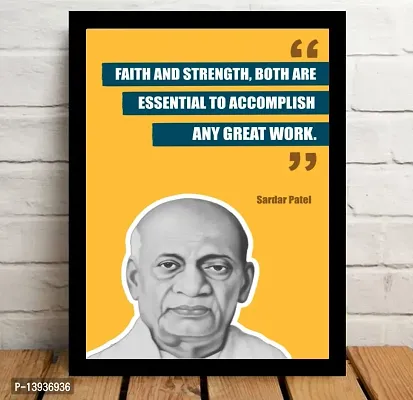 Fancy Art Design- Sardar Patel Photo Frames For Wall - Motivational Quotes Frames - Poster With Frame - Sardar Patel Poster For Wall ndash; Quotes Wall Frames --thumb4