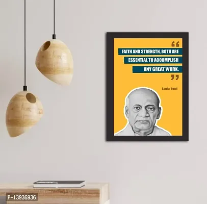 Fancy Art Design- Sardar Patel Photo Frames For Wall - Motivational Quotes Frames - Poster With Frame - Sardar Patel Poster For Wall ndash; Quotes Wall Frames --thumb2