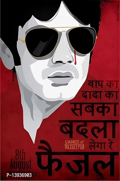 Fancy Art Design Gangs Of Wasseypur Poster For Office And Room Walls,Bollywood Posters For Room Wall Posters-thumb0