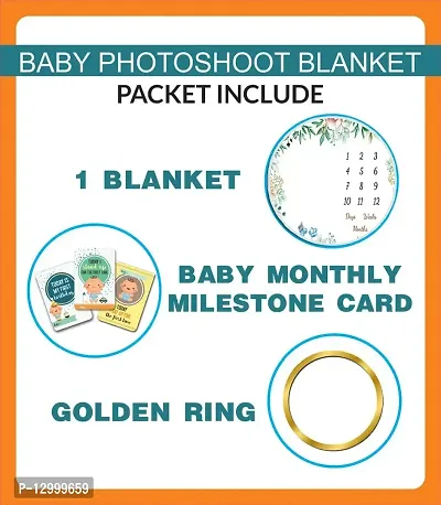 UGUEST? Milestone Blanket and Props for Baby's Monthly Photoshoot Ac Room Blanket for Summer|Infants Winter Comforter|Newborn Baby Blanket-thumb4