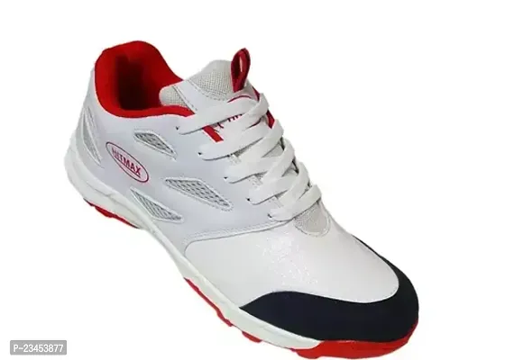 Stylish White PVC Self Design Sports Shoes For Men-thumb0