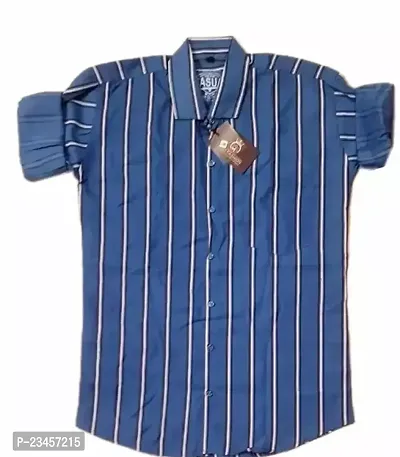 Men Button Up Shirt for Effortless Style Blue Color