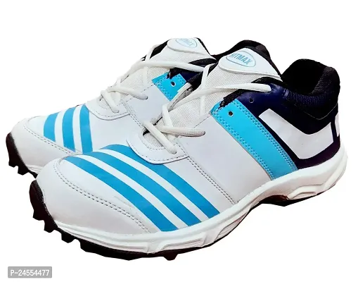 Sports Unisex White Blue-990 Cricket Shoes (White-blue)-thumb0