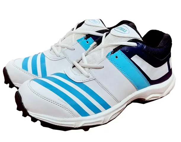 Sports Unisex White Blue-990 Cricket Shoes (White-blue)