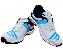 Sports Unisex White Blue-990 Cricket Shoes (White-blue)-thumb1