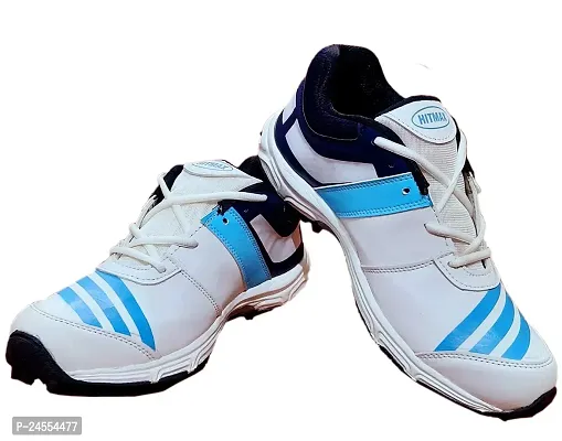 Sports Unisex White Blue-990 Cricket Shoes (White-blue)-thumb2