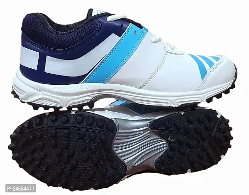 Sports Unisex White Blue-990 Cricket Shoes (White-blue)-thumb3