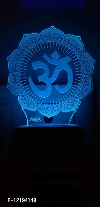 SUPER AJANTA OM 3D Night LAMP,Decorative Night lamp,Functional Night Lamp,Seven Colour Night Lamp,Lamp,LED Lamp,Multi Colour Lamp,Night Lamp