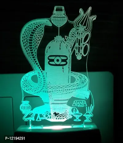 AEON METAL STICKER Code 2044 3D Shiv Ling Night Lamp (Multicolour)-thumb4