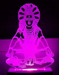 AEON METAL STICKER LED Plastic Lord Shiv Shankar Parvati Night Lamp (Small, Multicolour)-thumb4