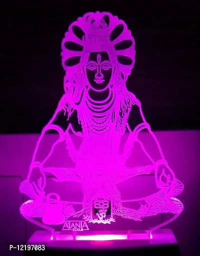 AEON METAL STICKER LED Plastic Lord Shiv Shankar Parvati Night Lamp (Small, Multicolour)-thumb5