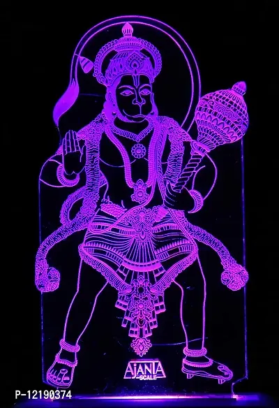 SUPER AJANTA 2009 Hanumanji 3D Night Lamp Decorative Night lamp,Functional Night Lamp ,Seven Color Night Lamp,Lamp,LED Lamp,Multi Color Lamp,Night Lamp-thumb5