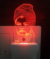 AEON METAL STICKER Plastic Narendra Nath Datta Swami Vivekananda, Legendry Person, Founder of Ramakrishna Mission 3D Night Lamp (Multicolour)-thumb2