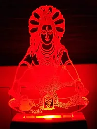 AEON METAL STICKER LED Plastic Lord Shiv Shankar Parvati Night Lamp (Small, Multicolour)-thumb2