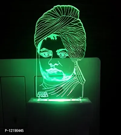 AEON METAL STICKER Plastic Narendra Nath Datta Swami Vivekananda, Legendry Person, Founder of Ramakrishna Mission 3D Night Lamp (Multicolour)