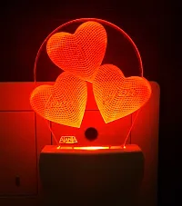 AEON METAL STICKER Plastic I Love You Heart 3D Night Lamp (Small , Multicolour)-thumb3