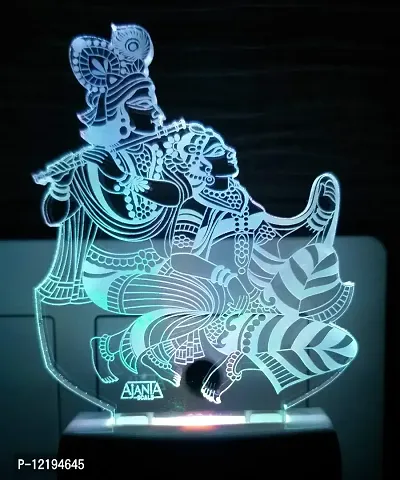 AEON METAL STICKER 3D Radhe Krishna Night Lamp ( Multicolour )-thumb4