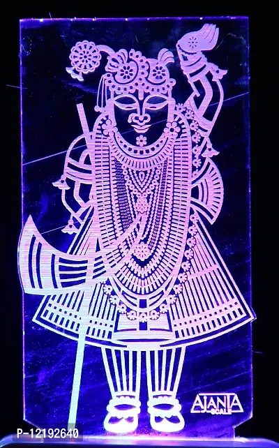 SUPER AJANTA 2007 Shreenathji 3D Night Lamp Decorative Night lamp,Functional Night Lamp ,Seven Color Night Lamp,Lamp,LED Lamp,Multi Color Lamp,Night Lamp-thumb3