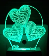 AEON METAL STICKER Plastic I Love You Heart 3D Night Lamp (Small , Multicolour)-thumb4