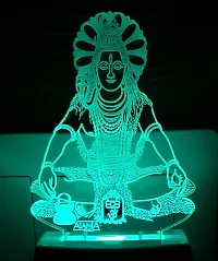 AEON METAL STICKER LED Plastic Lord Shiv Shankar Parvati Night Lamp (Small, Multicolour)-thumb3