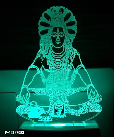 AEON METAL STICKER LED Plastic Lord Shiv Shankar Parvati Night Lamp (Small, Multicolour)-thumb4