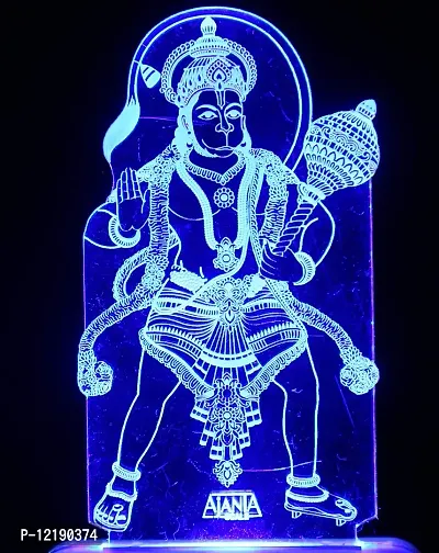 SUPER AJANTA 2009 Hanumanji 3D Night Lamp Decorative Night lamp,Functional Night Lamp ,Seven Color Night Lamp,Lamp,LED Lamp,Multi Color Lamp,Night Lamp-thumb4