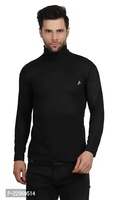 Trendy Turtle Neck Slim Fit Acrylic Sweater for Men-thumb0