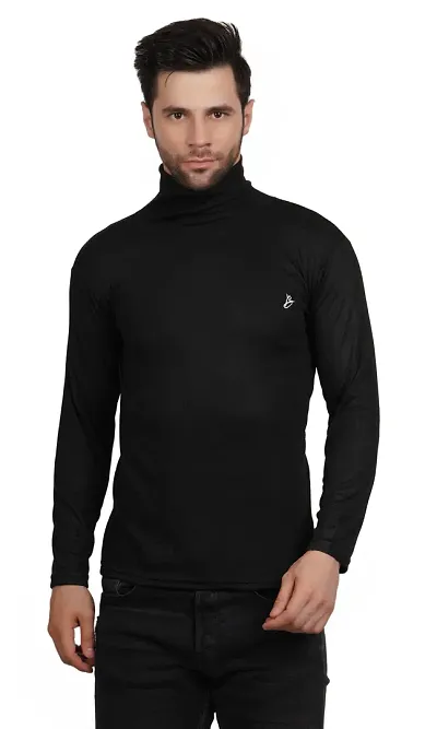 Trendy Turtle Neck Slim Fit Acrylic Sweater for Men