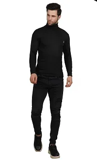 Trendy Turtle Neck Slim Fit Acrylic Sweater for Men-thumb4