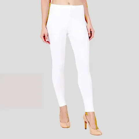 Stylish Blend Solid Jeggings For Women