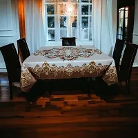 Stylish Tan Polyester Printed Table Cloth-thumb1