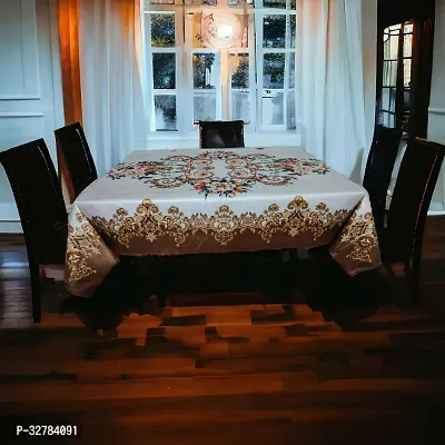 Stylish Tan Polyester Printed Table Cloth-thumb2