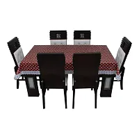 Stylish Maroon Polyester 3D Printed Table Cloth-thumb2