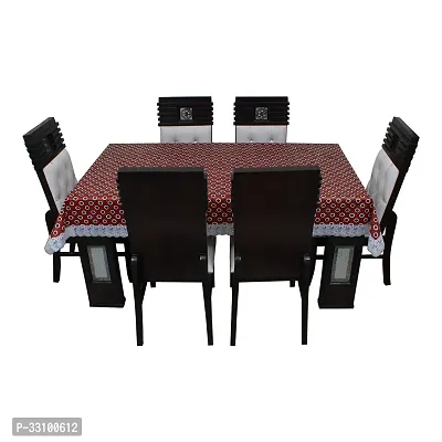 Stylish Maroon Polyester 3D Printed Table Cloth-thumb3