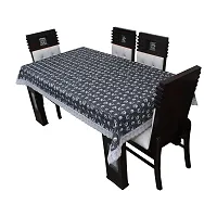 Stylish Black Polyester 3D Printed Table Cloth-thumb1