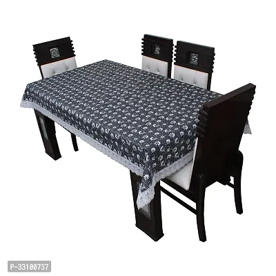 Stylish Black Polyester 3D Printed Table Cloth-thumb2