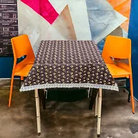 Stylish Brown Polyester 3D Printed Table Cloth-thumb2