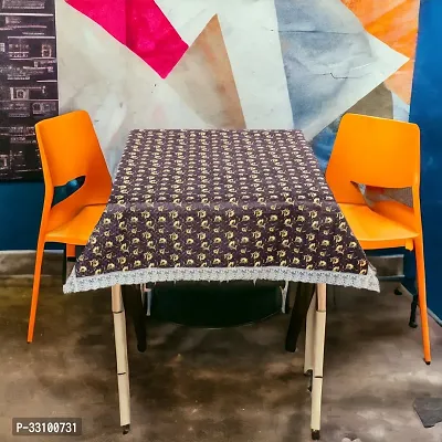 Stylish Brown Polyester 3D Printed Table Cloth-thumb3