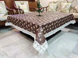 Stylish Brown Polyester 3D Printed Table Cloth-thumb4