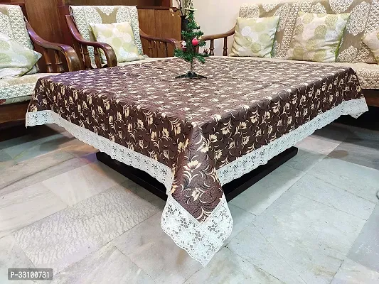 Stylish Brown Polyester 3D Printed Table Cloth-thumb5