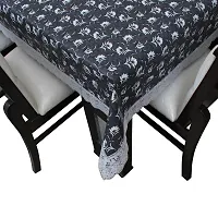 Stylish Black Polyester 3D Printed Table Cloth-thumb2