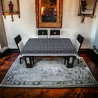 Stylish Black Polyester 3D Printed Table Cloth-thumb3